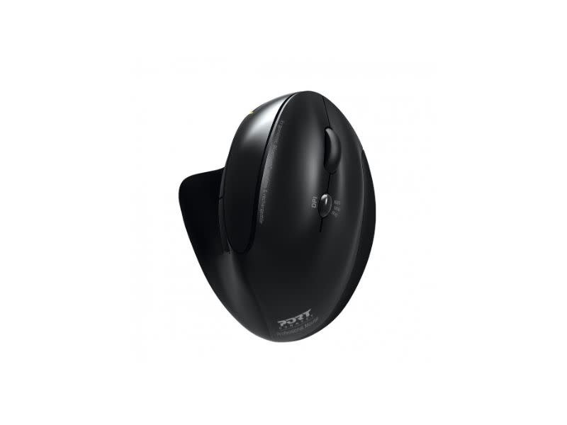 Port Connect Wireless Rechargeable Bluetooth Ergonomic Mouse - Black