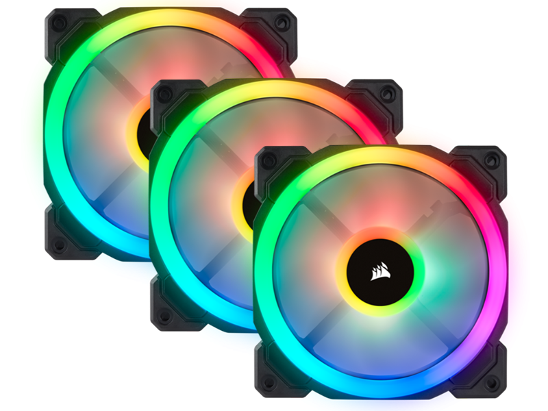 Corsair LL120 3x120mm RGB LED 1500RPM PWM Fan Triple Pack Desktop Case Fan