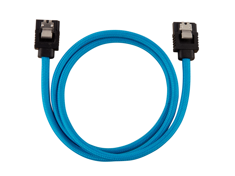 Corsair Premium Sleeved SATA 6Gbps 60cm Cable — Blue