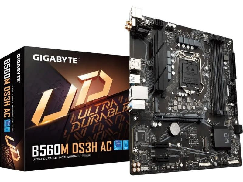 Gigabyte B560M DS3H AC Intel B560M Rocket Lake LGA1200 ATX Desktop Motherboard + Wifi