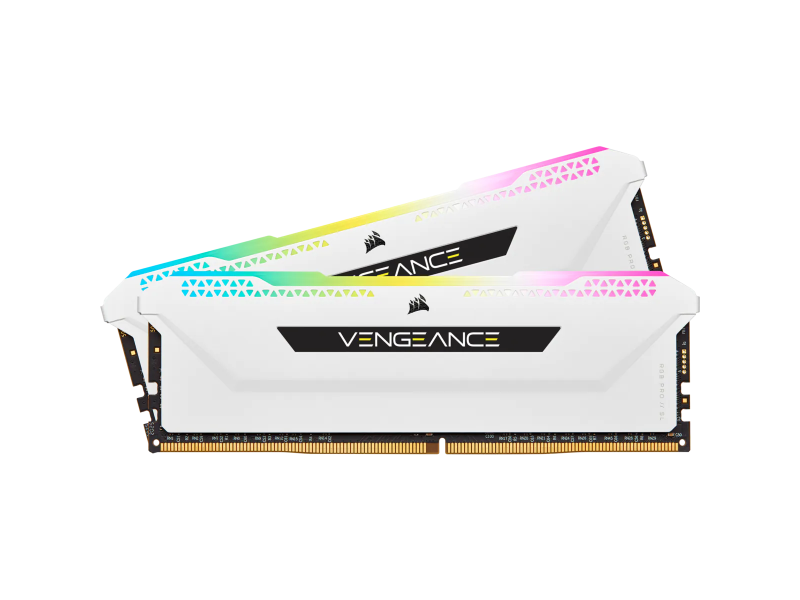 Corsair Vengeance RGB Pro SL 16GB (2 x 8GB) DDR4-3200MHz CL16 White Desktop Gaming Memory Kit