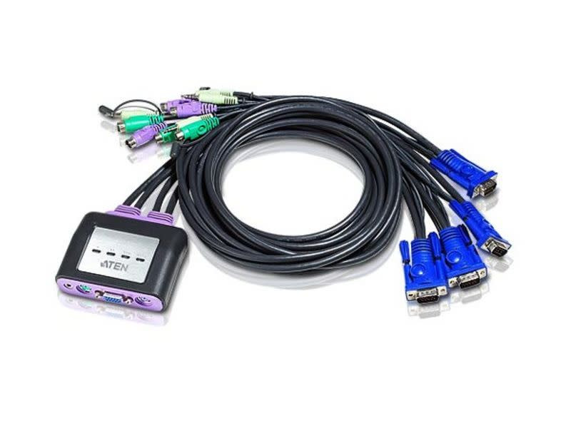 ATEN 4-Port PS/2 VGA/Audio Cable KVM Switch