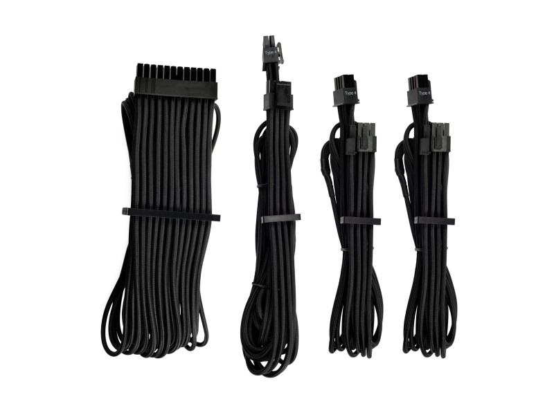 Corsair Premium Individually Sleeved PSU Cables Starter Kit Type 4 Gen 4 – Black