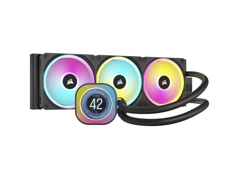 Corsair iCUE Link H150i LCD Black Closed Loop All-In-One Liquid Cooler
