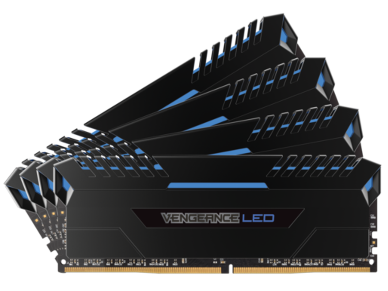 Corsair Vengeance LED 32GB (4x 8GB) Kit DDR4-3000 CL15 Blue LED Desktop Gaming Memory