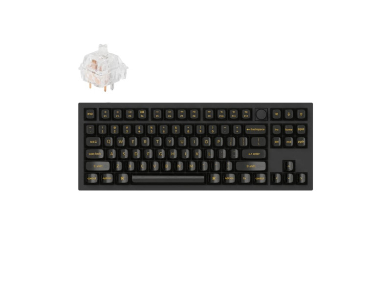 Keychron Q3 80% Kailh Clione Limacina Switches RGB Black Wired Keyboard with Knob