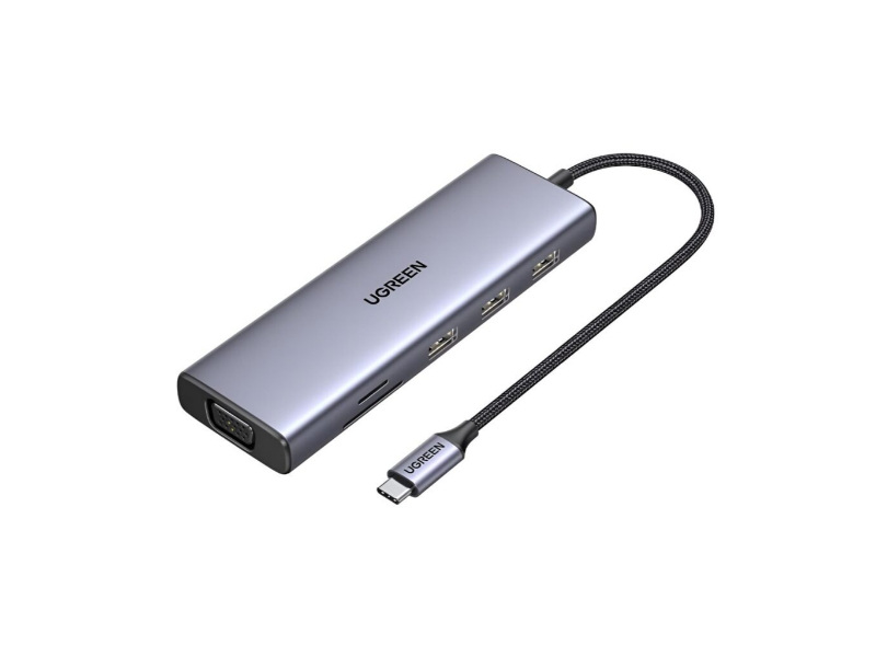 UGREEN 9-in-1 Type-C Hub | HDMI | VGA | LAN | SD/TF | 100W PD | USB3.0