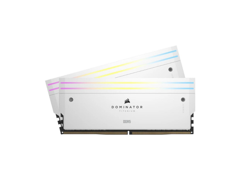 Corsair Dominator Titanium RGB 32GB (2 x 16GB) DDR5-7200MHz CL34 Intel XMP Optimized White Desktop Memory