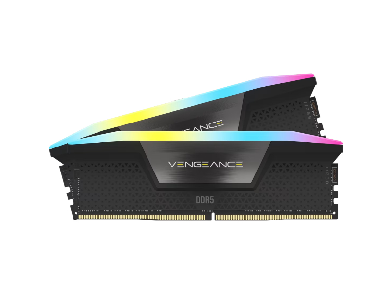 Corsair Vengeance RGB 48GB (2 x 24GB) DDR5-7200MHz CL36 Black Desktop Memory
