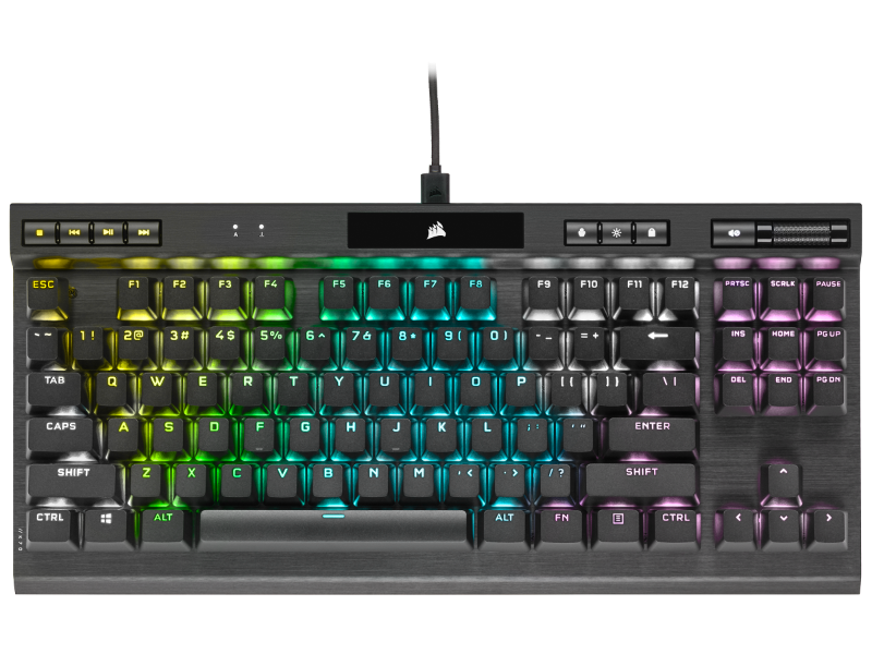 Corsair K70 RGB TKL Champion Series Cherry MX Speed Switch Wired Mechanical Gaming Keyboard
