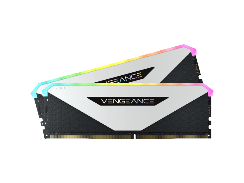 Corsair Vengeance RGB RT 16GB (2 x 8GB) DDR4-3600 C18 Ryzen Optimised White Desktop Gaming Memory Kit