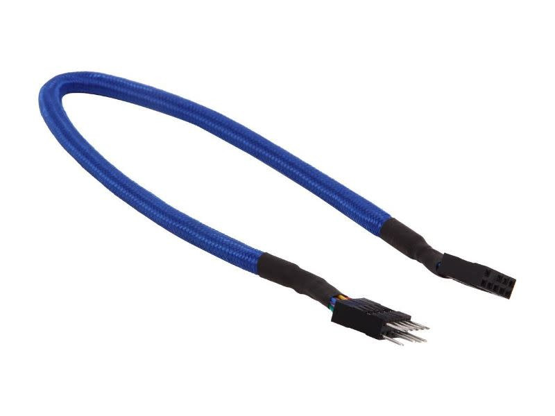 BitFenix Alchemy Multisleeved 9-Pin Audio Extension Cable 30cm Blue