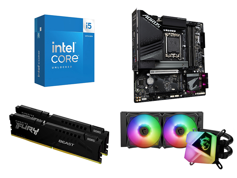 Meteoric Intel i5 Upgrade Kit - Intel i5, Z790M, 16GB DDR5,  240mm AIO