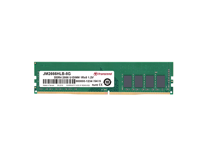 Transcend JetRam 8GB (1 x 8GB) DDR4-2666MHz Desktop Memory