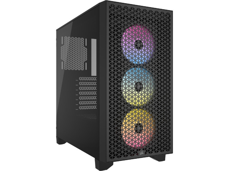 Corsair iCUE 3000D RGB Airflow Tempered Glass Black Mid Tower Desktop PC Case