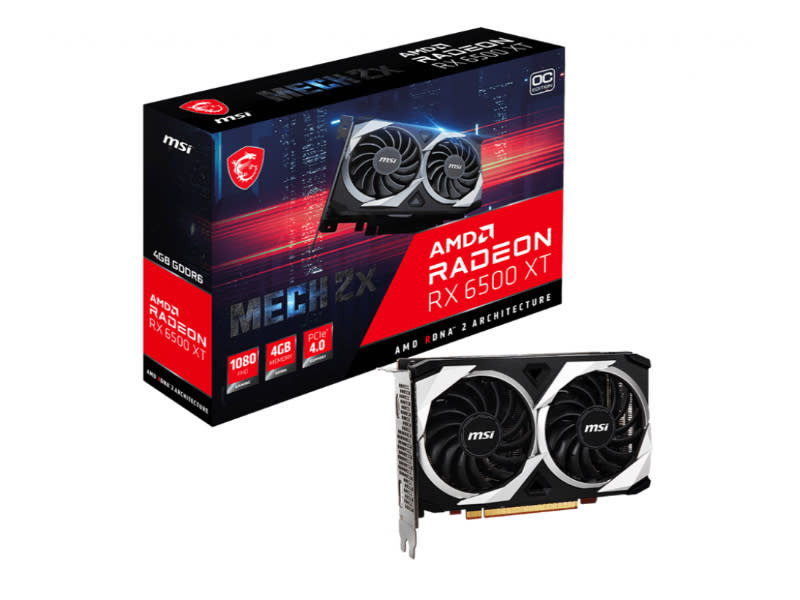 MSI Radeon RX 6500 XT Mech 2X OC 4GB GDDR6 AMD Graphics Card