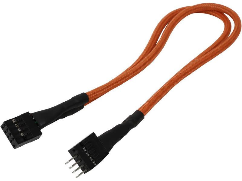 BitFenix Alchemy Multisleeved Internal USB Extension Cable 30cm Orange