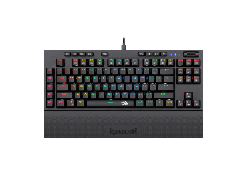 Redragon K588 RGB Pro Broadsword TKL Mechanical Black Wired Gaming Keyboard