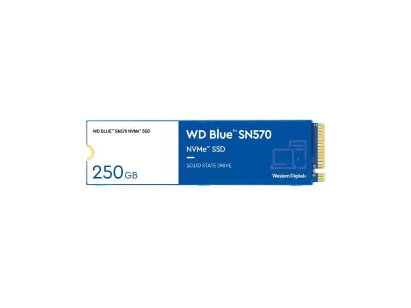 Western Digital Blue 250GB SN570 NVME M.2 2280 PCI-EXPRESS 3.0 X4 3D NAND INTERNAL SOLID STATE DRIVE