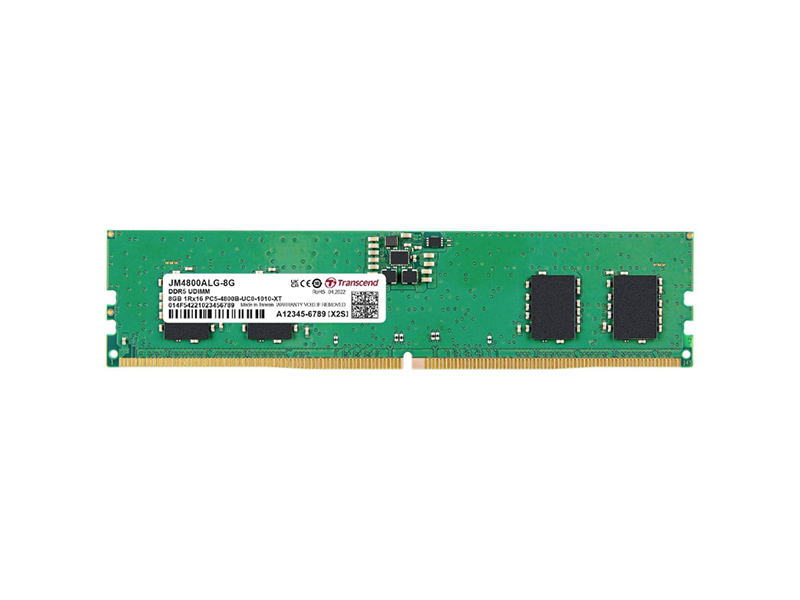 Transcend JetRam 8GB (1 x 8GB) DDR5-4800MHz CL40 Desktop Memory