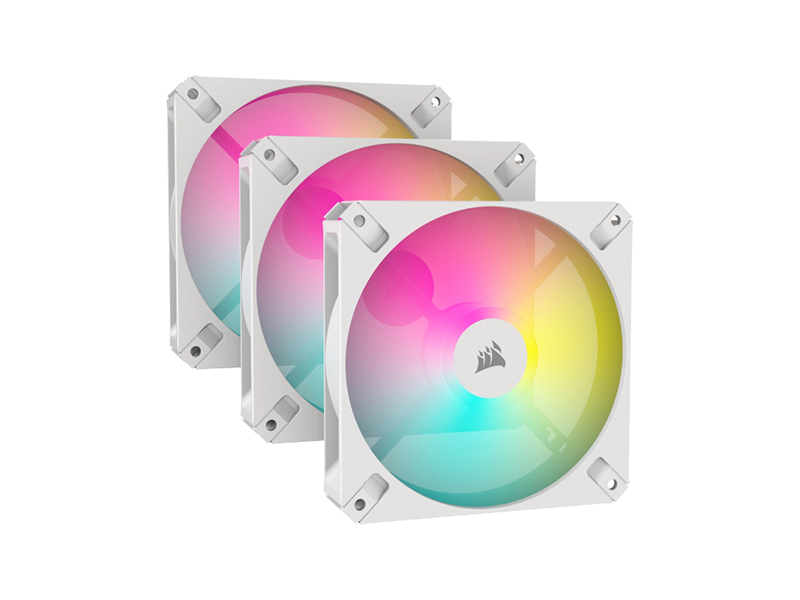 Corsair iCUE AR120 Digital RGB 120mm White PWM Case Fan (Triple Pack)