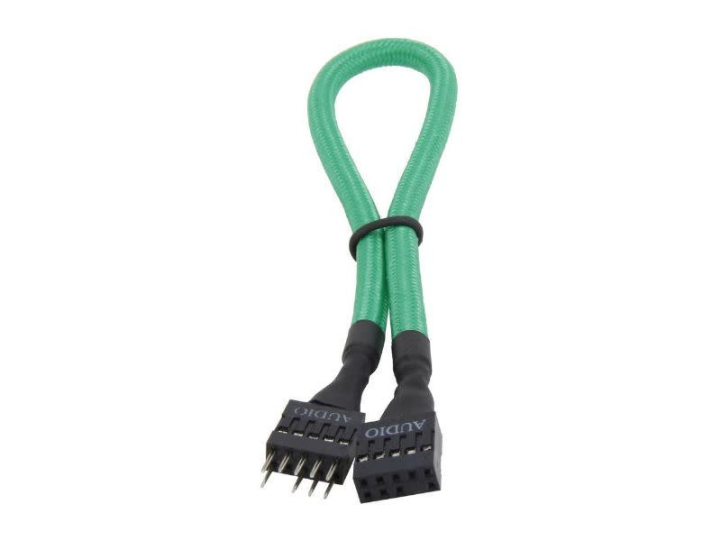 BitFenix Alchemy Multisleeved 9-Pin Audio Extension Cable 30cm Green