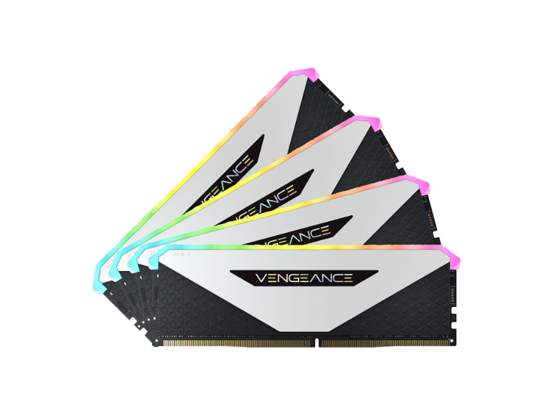 Corsair Vengeance RGB RT 64GB (4 x 16GB) DDR4-3200MHz CL16 White Desktop Gaming Memory