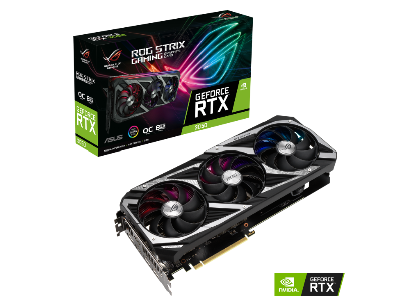 Asus Geforce ROG Strix RTX 3050 GAMING OC 8GB GDDR6 PCIe 4.0 Nvidia Graphics Card