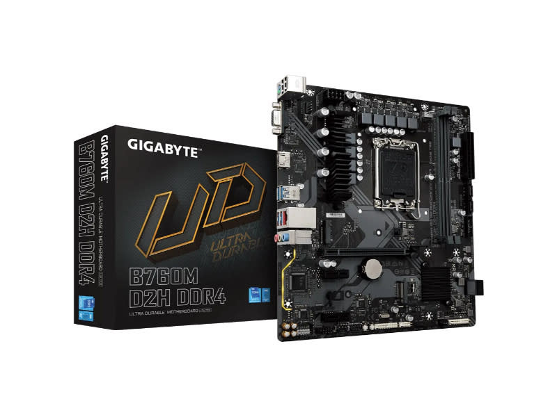 Gigabyte B760M D2H DDR4 Intel LGA1700 Socket Micro-ATX Desktop Motherboard