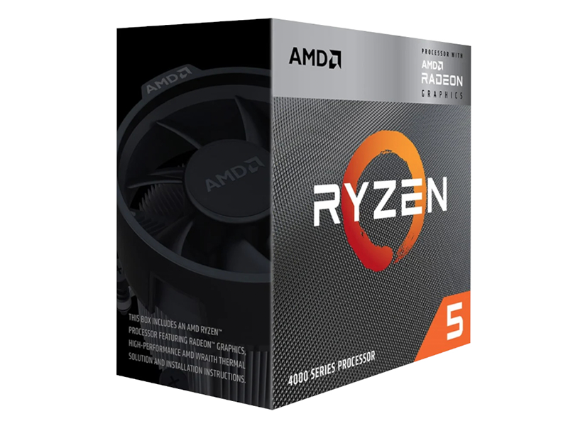 AMD Ryzen 5 4600G 3.7GHz up to 4.2GHz Boost, 6C/12T, AM4 Socket, Desktop Processor with AMD Wraith Stealth Cooler