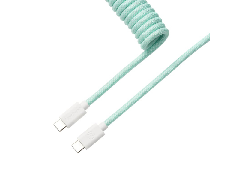 Keychron Coiled Aviator Cable - Mint/Straight