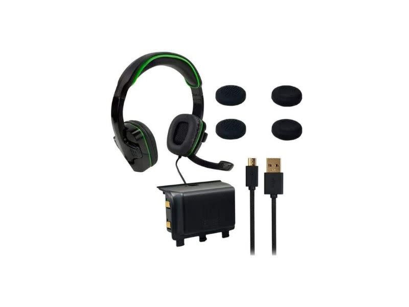 SPARKFOX Xbox-One Headset|High-Capacity Battery|3m Braided Cable|Thumb Grip Core Gamer Combo