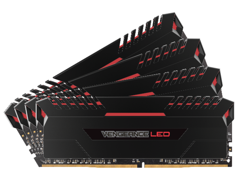 Corsair Vengeance LED 32GB (4x 8GB) Kit DDR4-3400 CL16 Red LED Desktop Gaming Memory