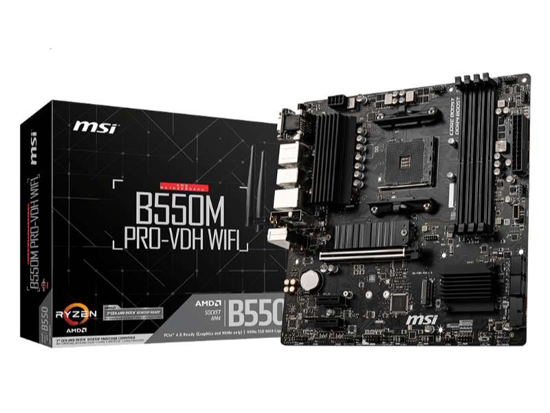 MSI B550M Pro-VDH WiFi DDR4 Micro-ATX AMD Motherboard