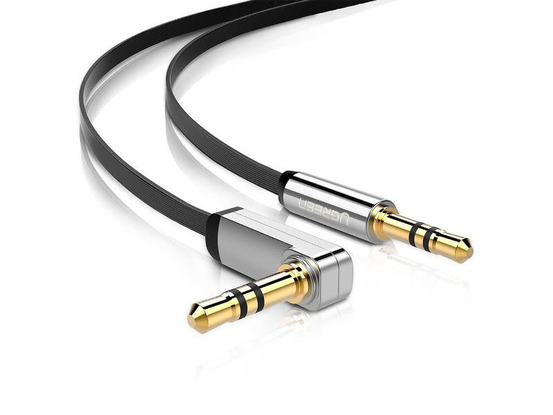 UGREEN 3.5mm Male to Male 90° 2m Audio Flat Cable