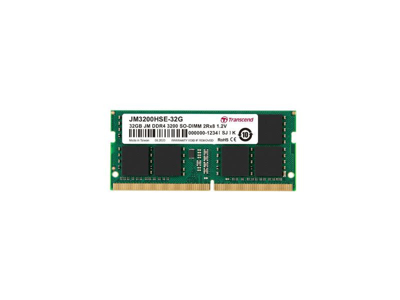Transcend 32GB (1 x 32GB) DDR4-3200MHz CL22 SO-DIMM Notebook Memory