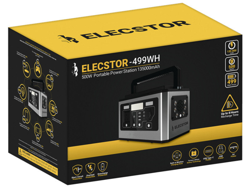 Elecstor 500W 499Wh Portable Power Station