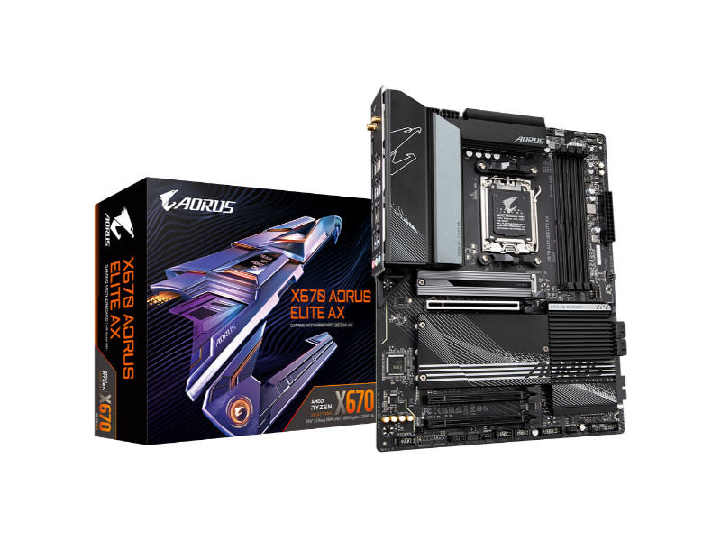 Gigabyte X670 Aorus Elite AX AMD AM5 Socket PCIe 5.0 ATX Desktop Motherboard