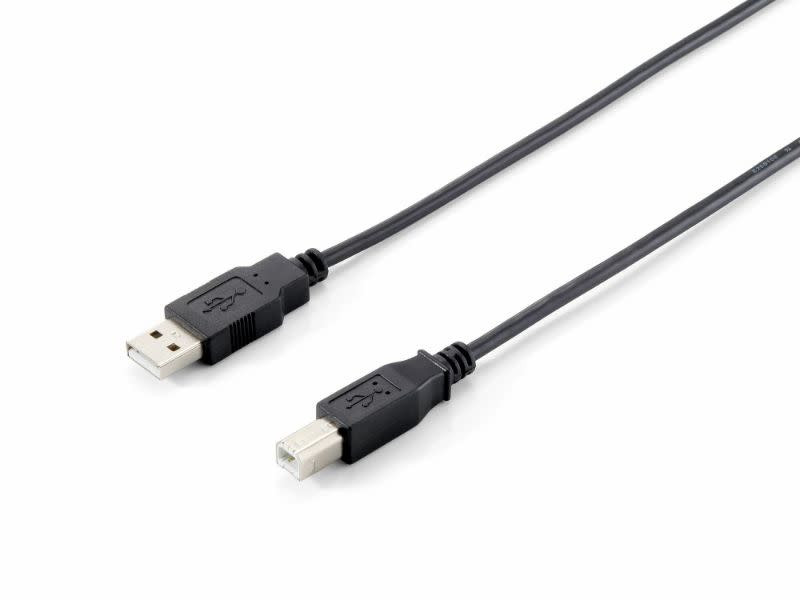 EQUIP USB 2.0 TYPE A TO TYPE B CABLE 1.8M BLACK