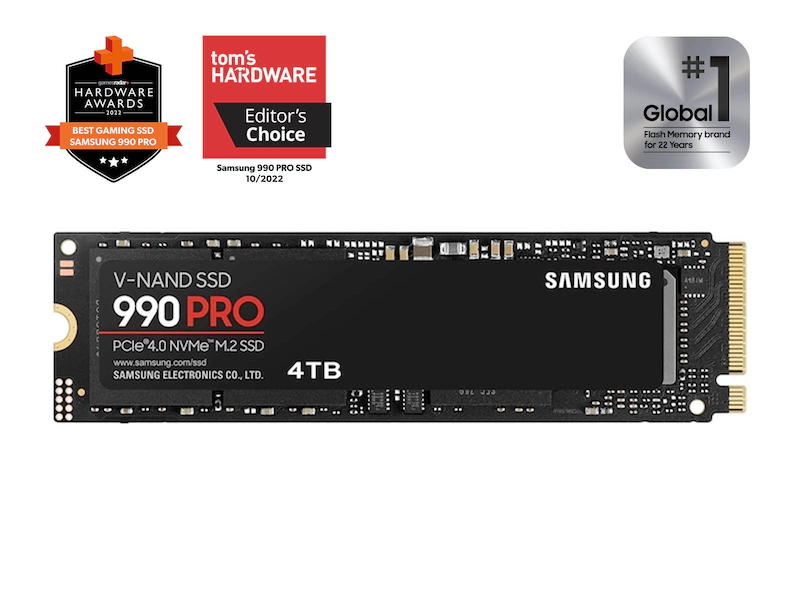 Samsung 990 Pro 4TB PCIe 4.0 2280 NVMe M.2 Solid State Drive