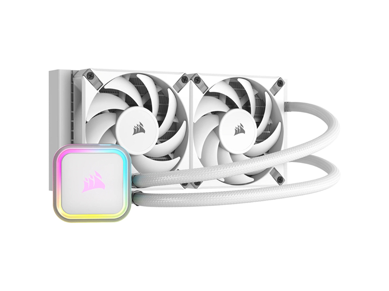 Corsair iCUE H100i RGB Elite White Closed Loop All-In-One Liquid CPU Cooler