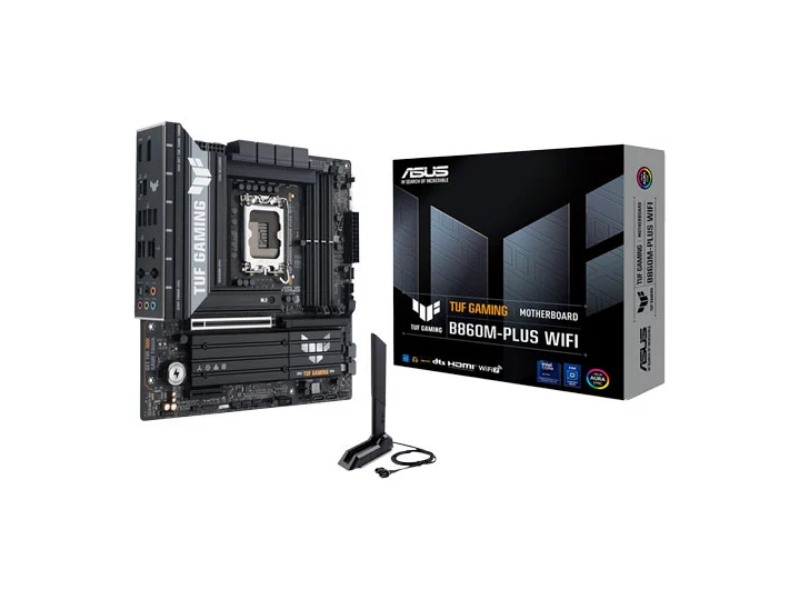 Asus TUF B860M-Plus Gaming Wi-Fi Intel 1851 Socket Micro-ATX Desktop Motherboard