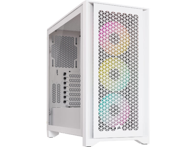 Corsair iCUE 4000D RGB Airflow Tempered Glass White Mid Tower Desktop PC Case
