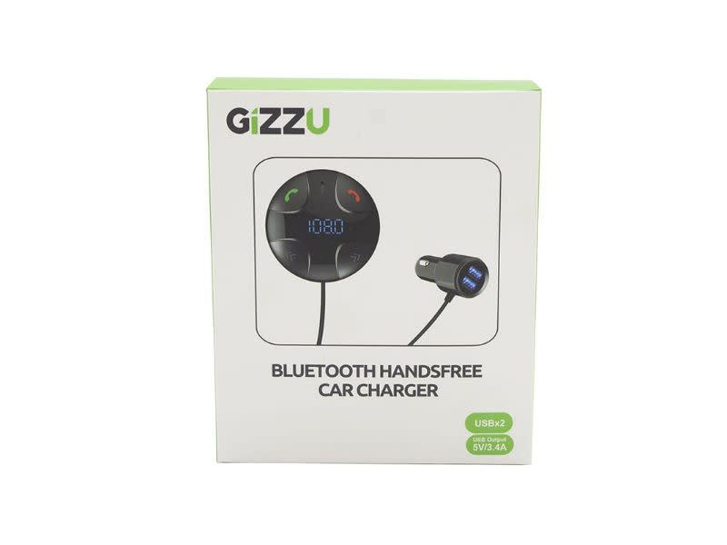 GIZZU Bluetooth Handsfree Kit with FM Transmitter Red LED Interface