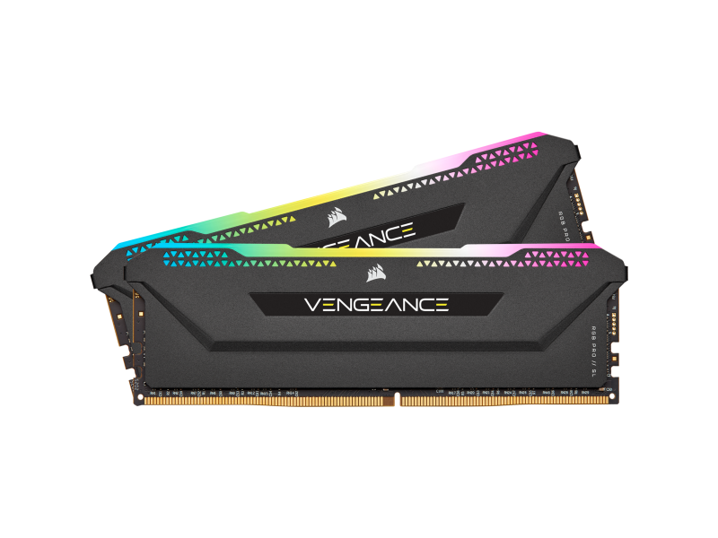 Corsair Vengeance RGB Pro SL 64GB (2 x 32GB) DDR4-3600MHz DRAM CL18 Memory Kit — Black