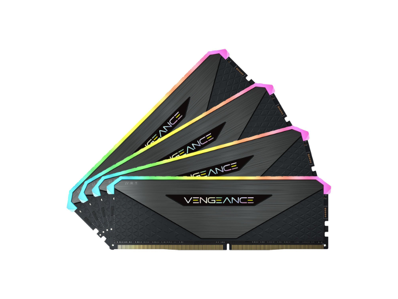 Corsair Vengeance RGB RT 32GB (4 x 8GB) DDR4-3600MHz C18 Black Desktop Gaming Memory