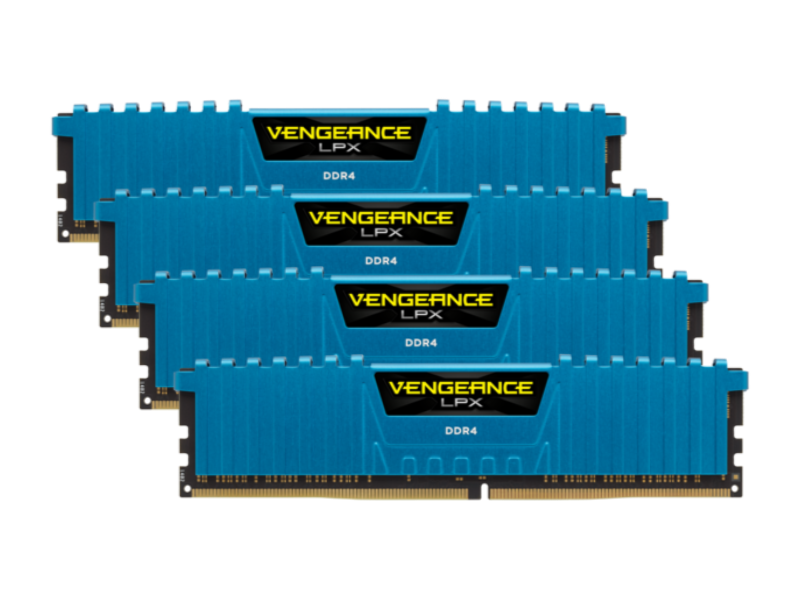 Corsair Vengeance LPX 16GB (4 x 4GB) DDR4-2800MHz CL16 Blue Desktop Gaming Memory