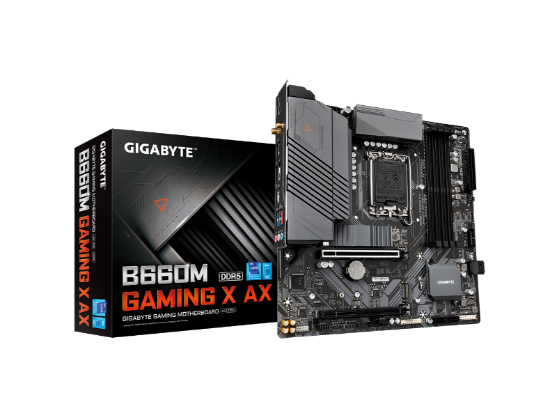 Gigabyte B660M Gaming X AX DDR5 WIFI Intel LGA1700 Alder Lake PCIe 4.0 Micro-ATX Desktop Motherboard