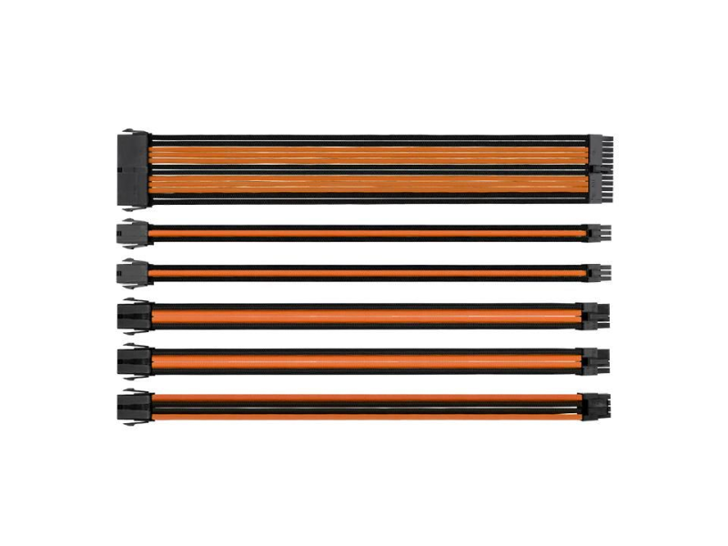 Thermaltake TtMod Orange & Black Custom Sleeved Premium PSU Cables