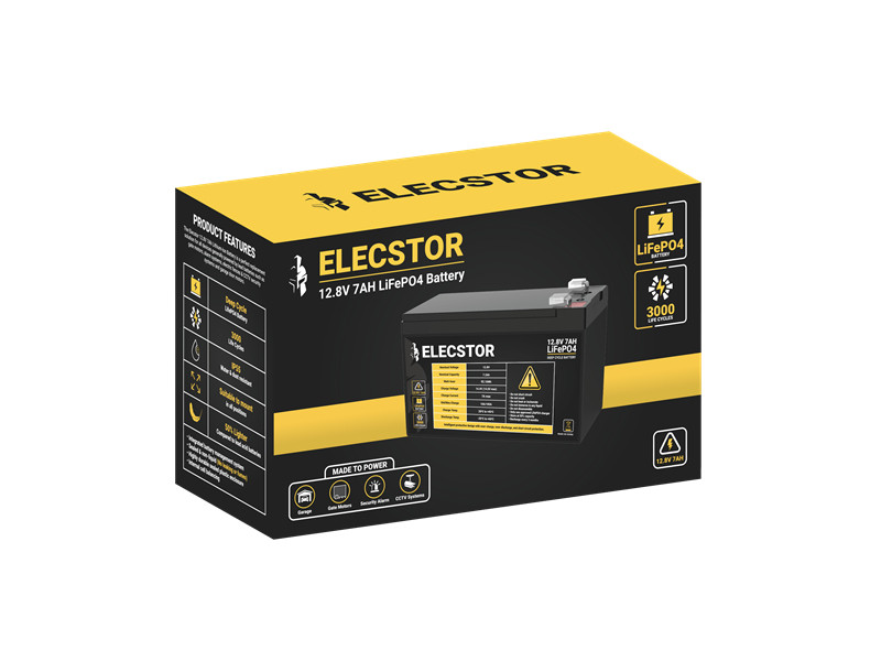 Elecstor 12V 7Ah LIFEPO4 Battery 3000 Cycles